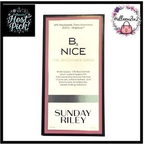 • New • Sunday Riley Be Nice Niacinamide Serum Sealed New in Box Host Pick